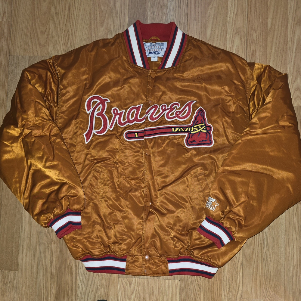 Starter Men's Gold Braves Jacket